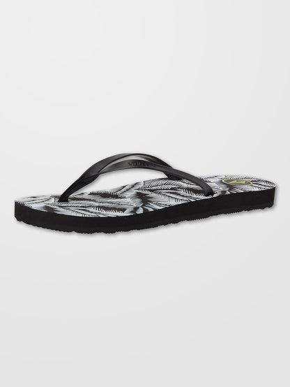 Color Me Spring Sandals - BLACK WHITE