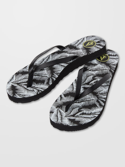 Color Me Spring Sandals - BLACK WHITE