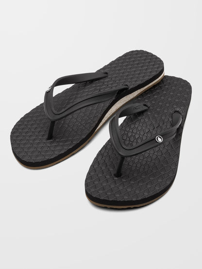 Eco Concourse Sandals - BLACK WHITE