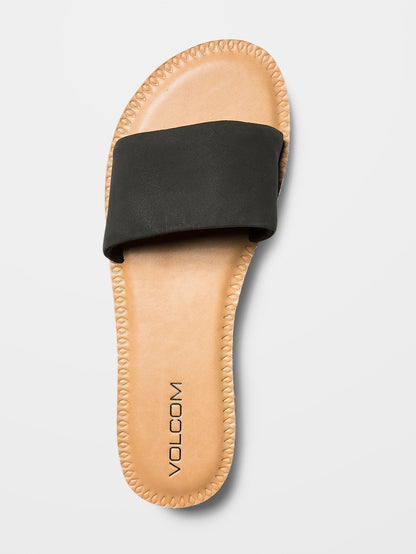 Simple Slide Sandals - BLACK