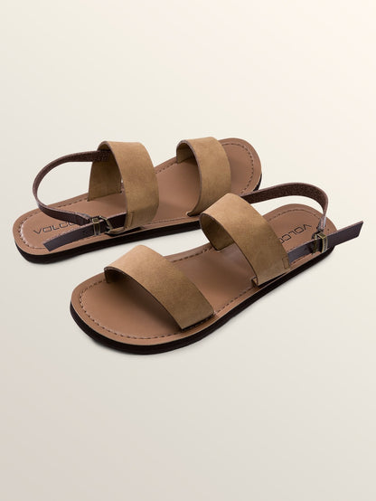 Stone Slide Sandals - Caramel