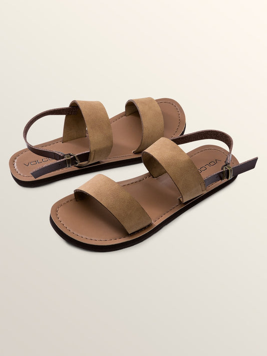 Stone Slide Sandals - Caramel